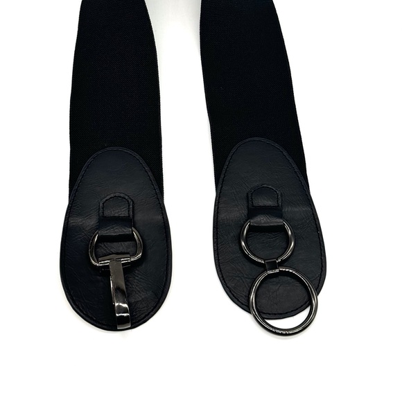 BUCKLE ELASTIC WIDE WAISTBAND BELT. - Picture 3 of 3